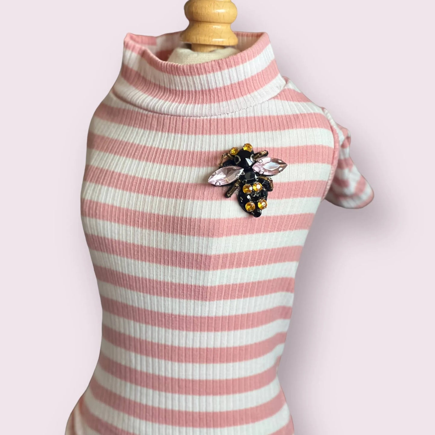 Dazzling Bee Stripe Turtleneck- Dog Sweater