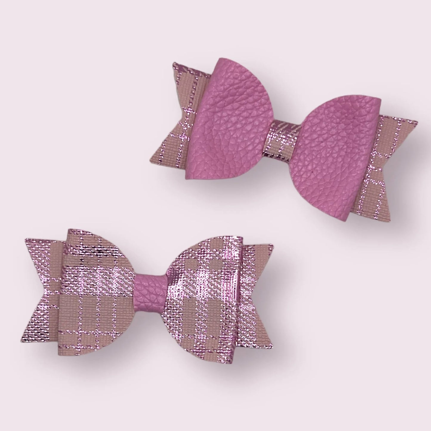 Tartan Leatherette - Dog Hair Bow