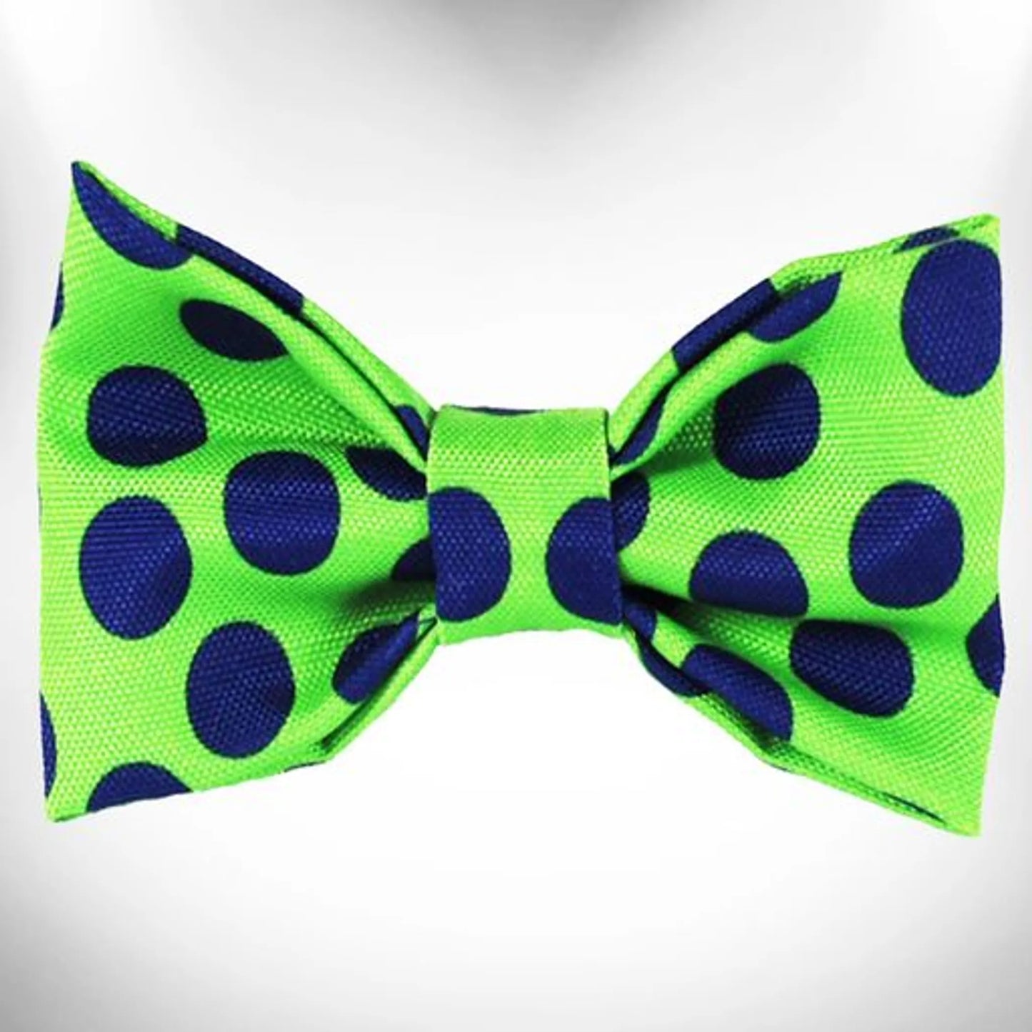 Polka Dot Dog - Neon Bow Tie