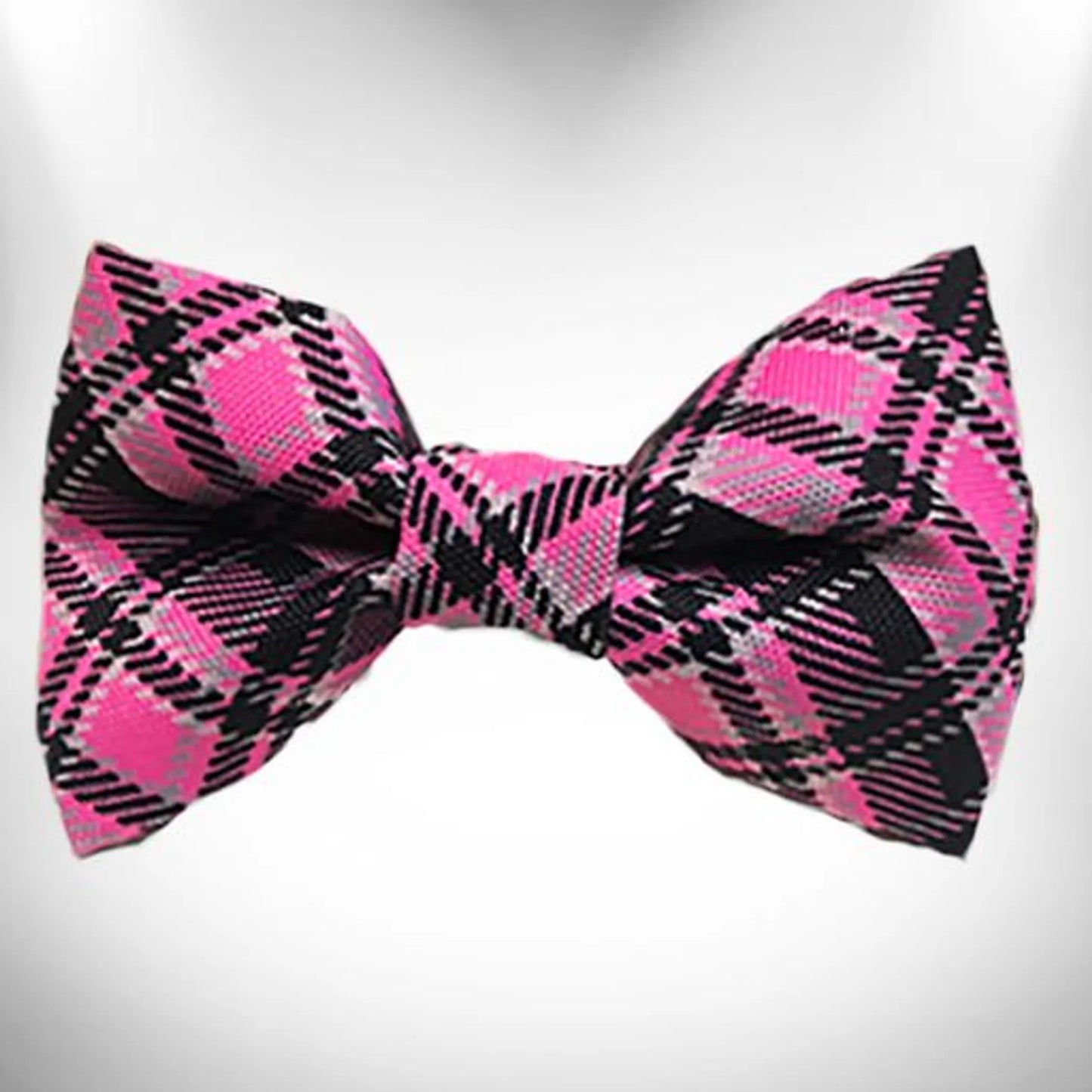 Plaid Dog Bow Tie