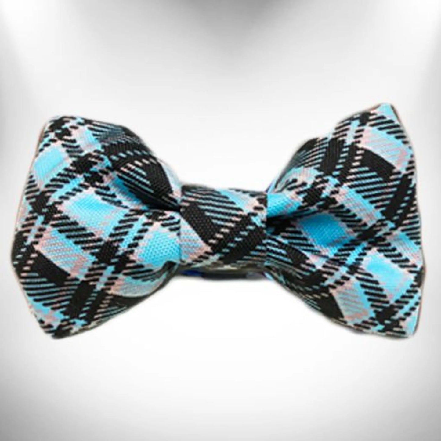 Plaid Dog Bow Tie