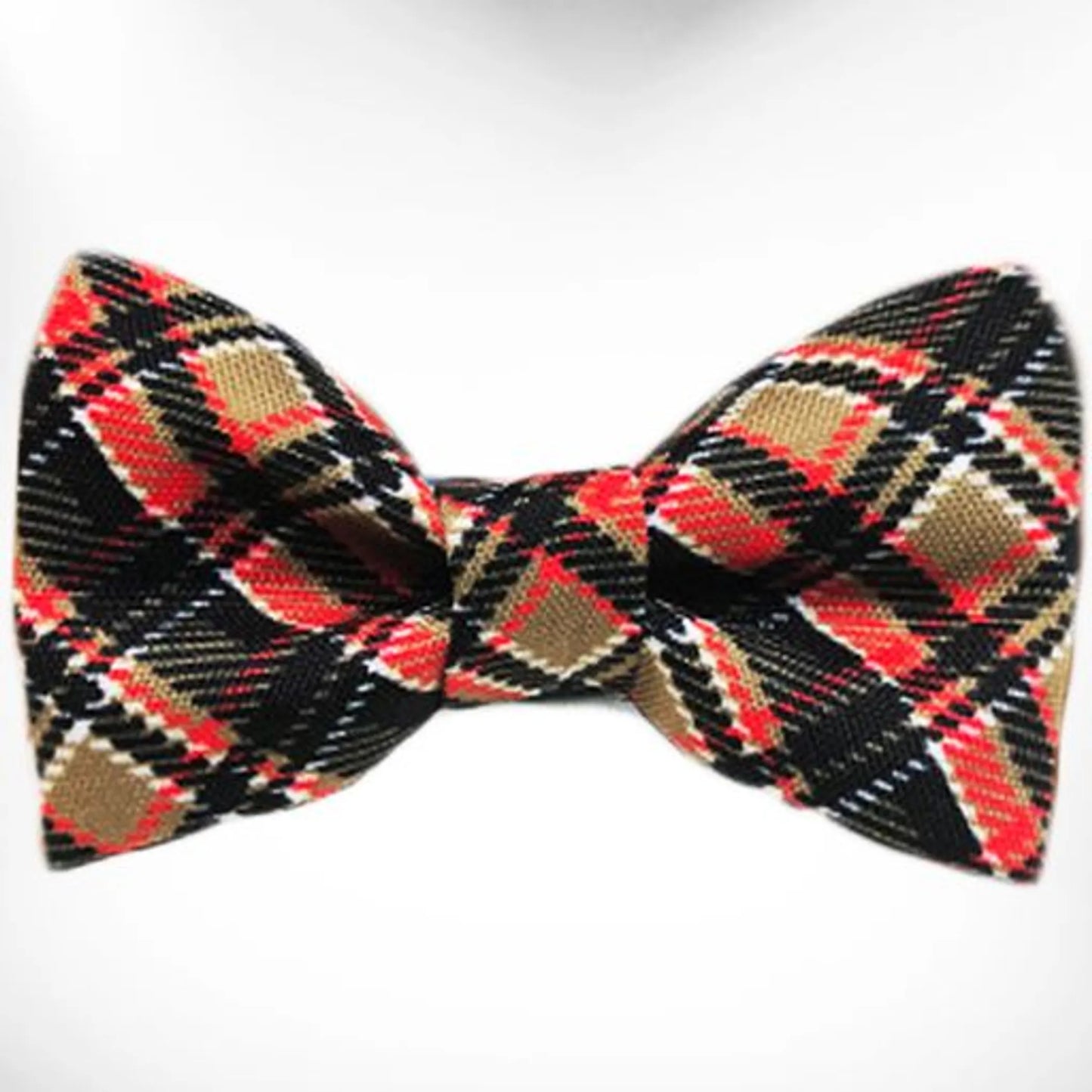 Plaid Dog Bow Tie