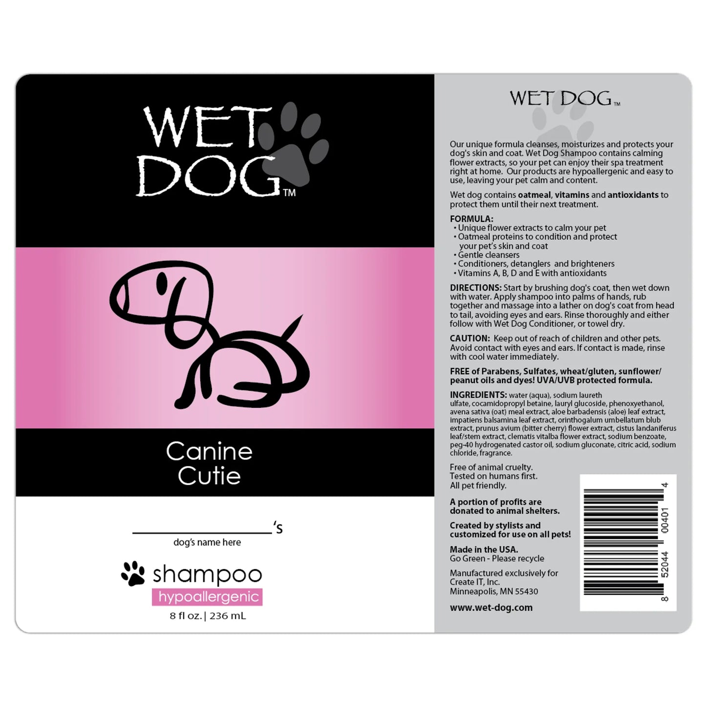 Wet Dog - Canine Cutie Calming Shampoo for Dogs