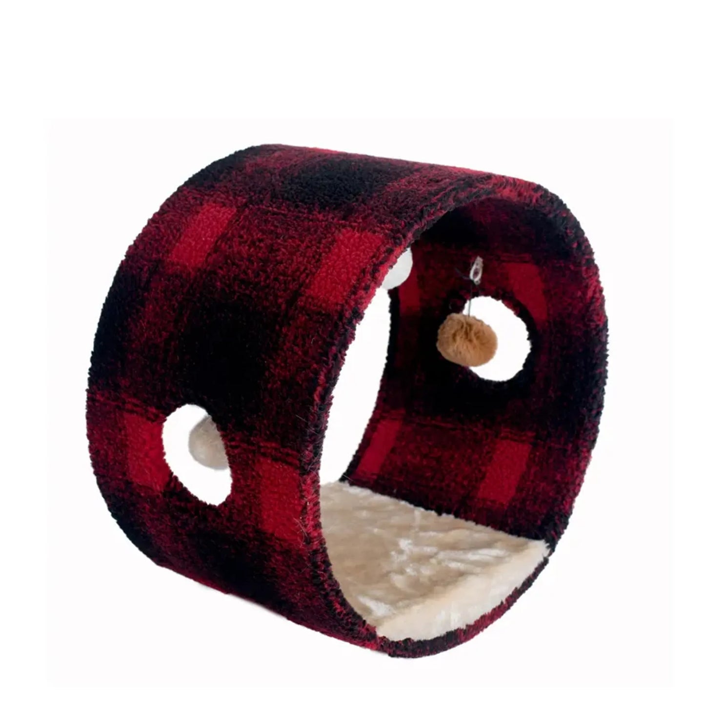 Armarkat Real Wood Cat Hideaway Tunnel, Scotch Plaid