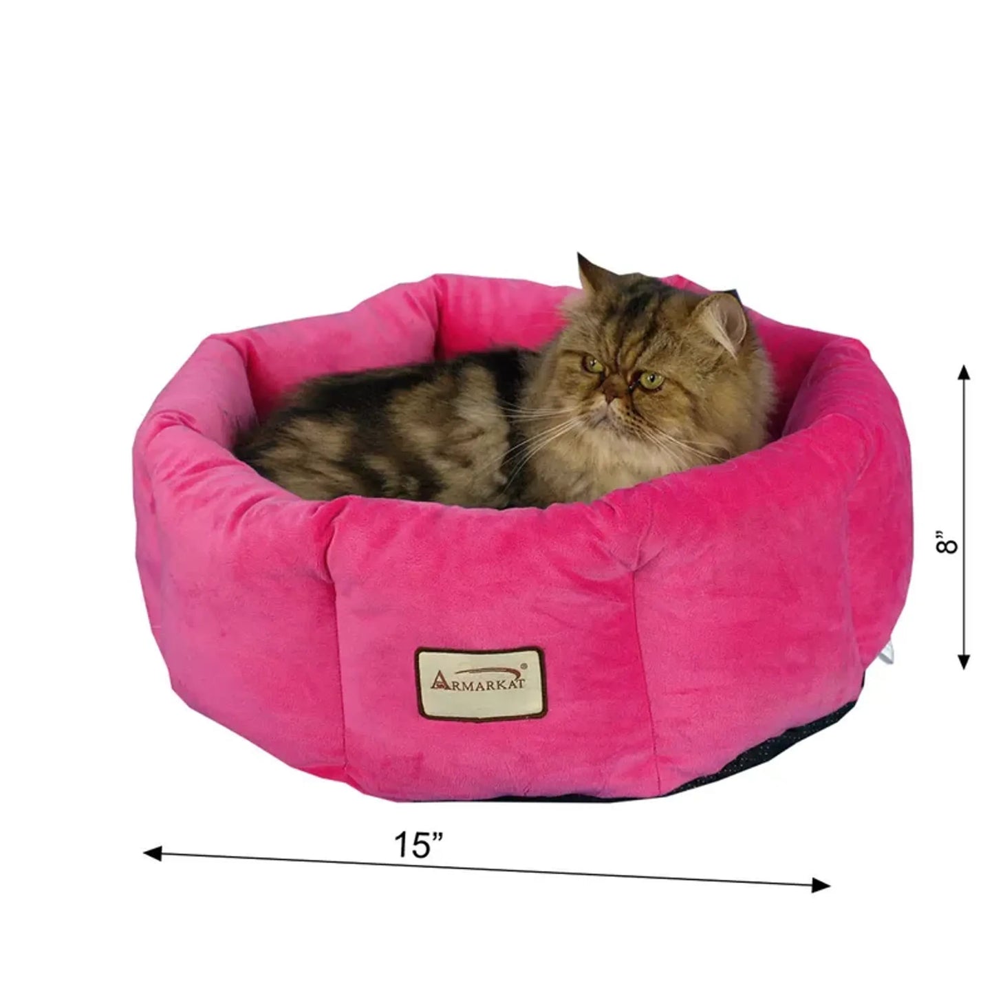 Armarkat Cat Bed, Warm Pet cuddle bed, PInk