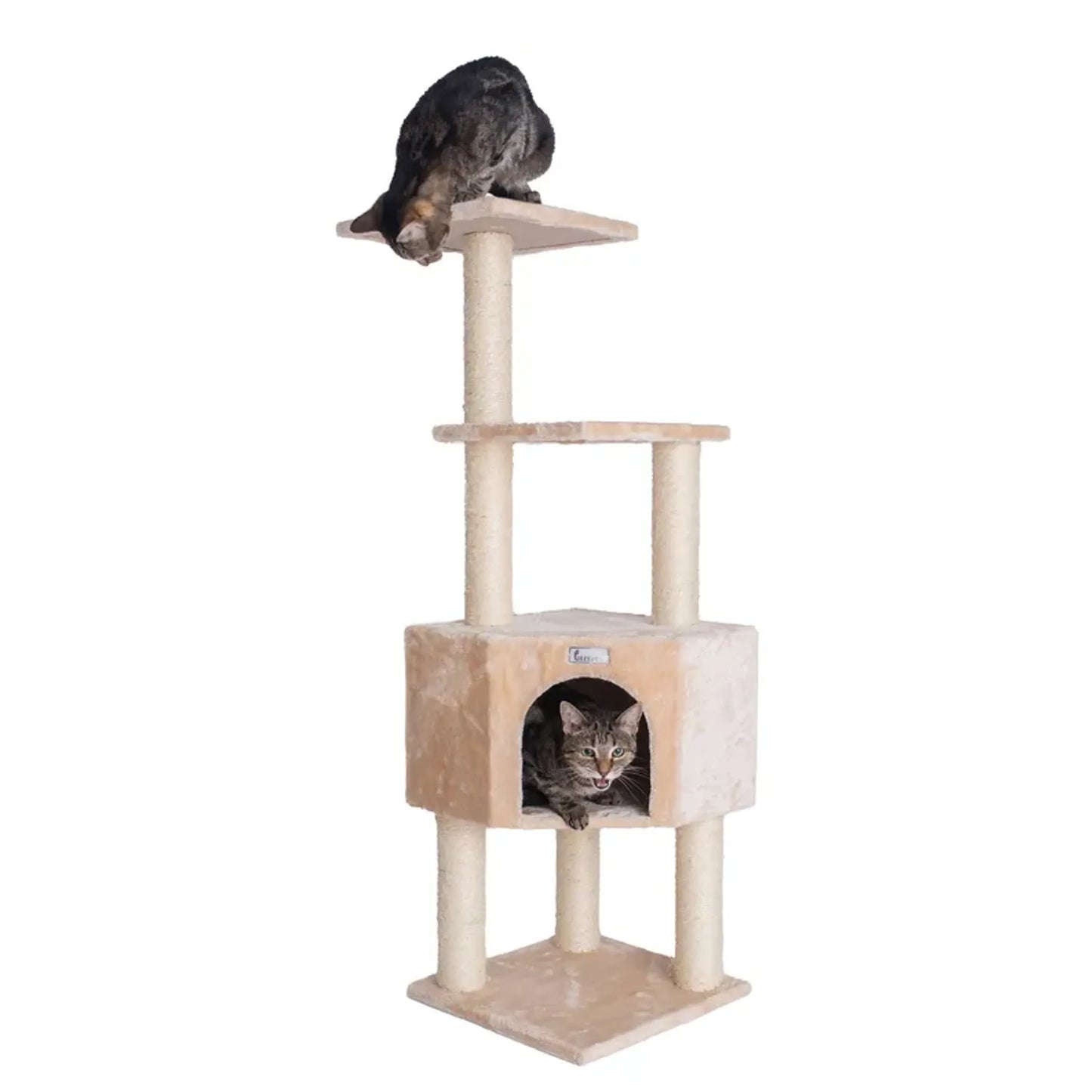 GleePet 48-Inch Cat Tree Real Wood Cat Perches Bge