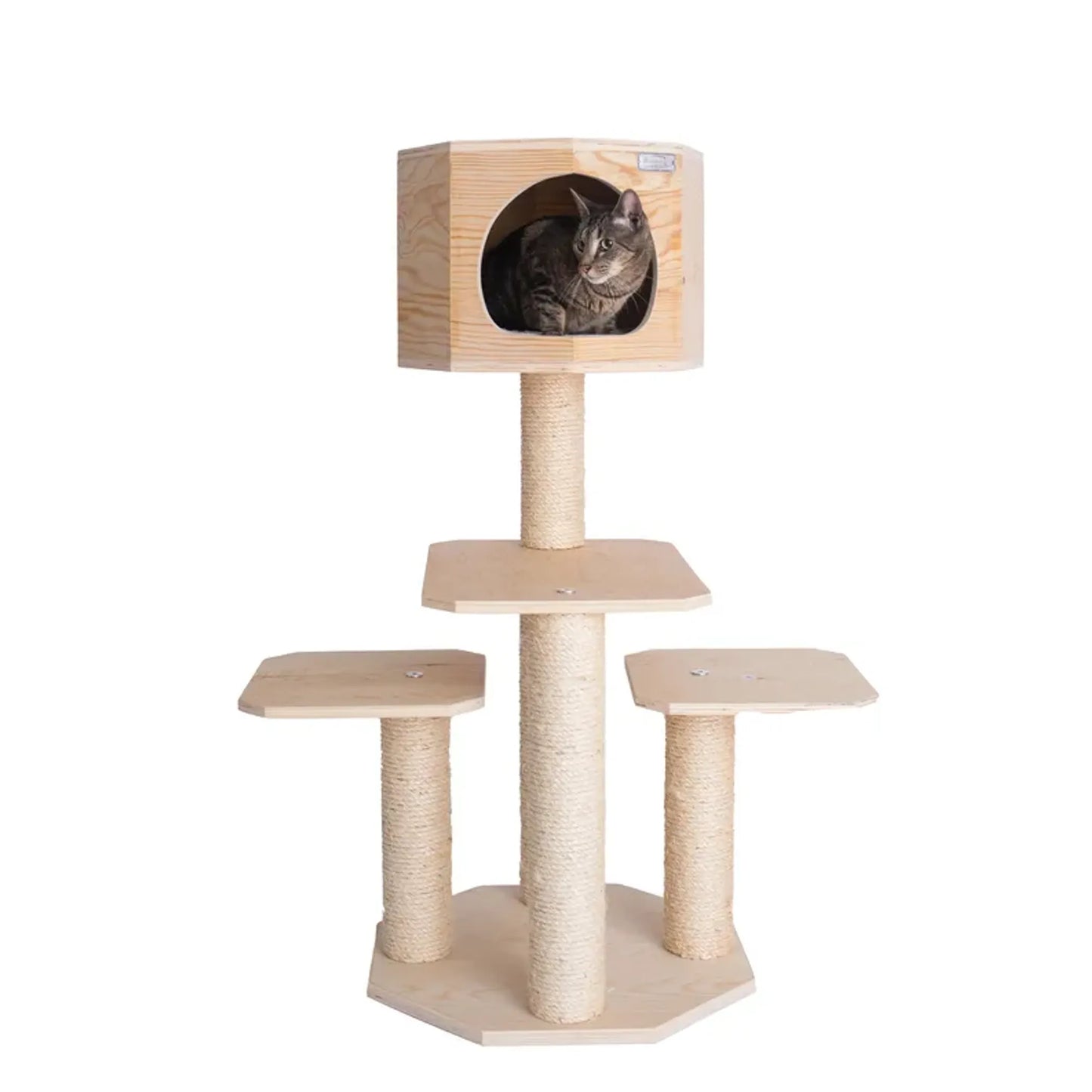 Armarkat Premium  Scots Pine, Solid Wood Cat Tree 46" Tall