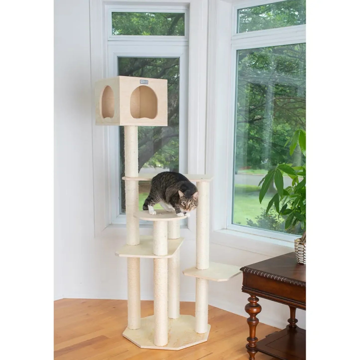 Armarkat Premium Scots Pine 69-Inch Cat Tree W Five Levels