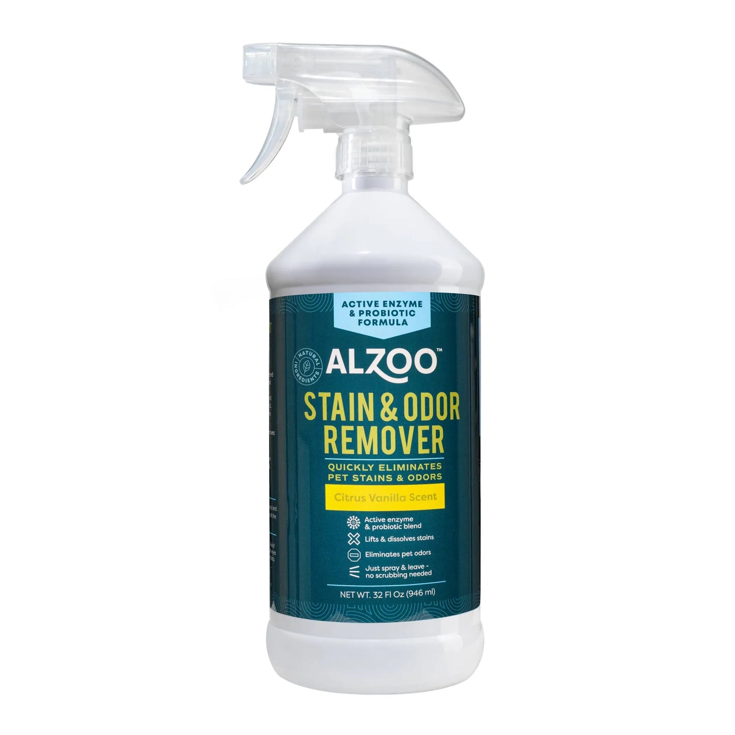 ALZOO Enzyme Stain & Odor Remover Citrus Vanilla, 16oz