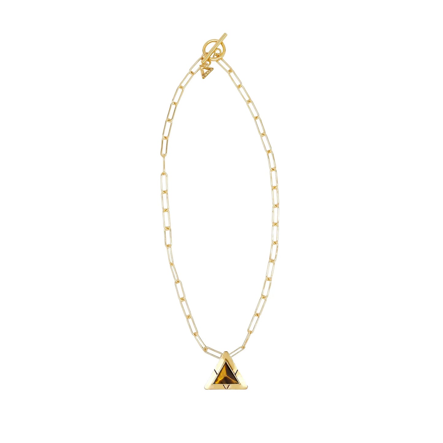 Infinity Triangle Necklace in Gold