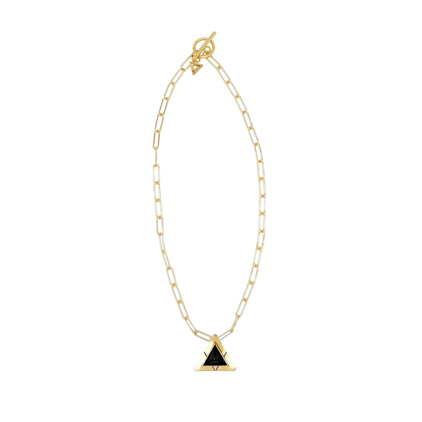 Infinity Triangle Necklace in Gold