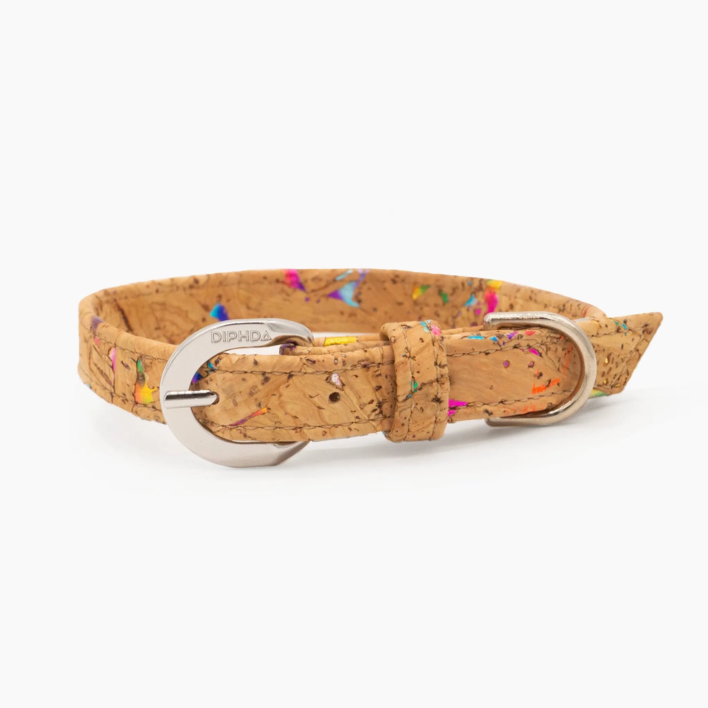 Rainbow Pride Cork Leather Collar