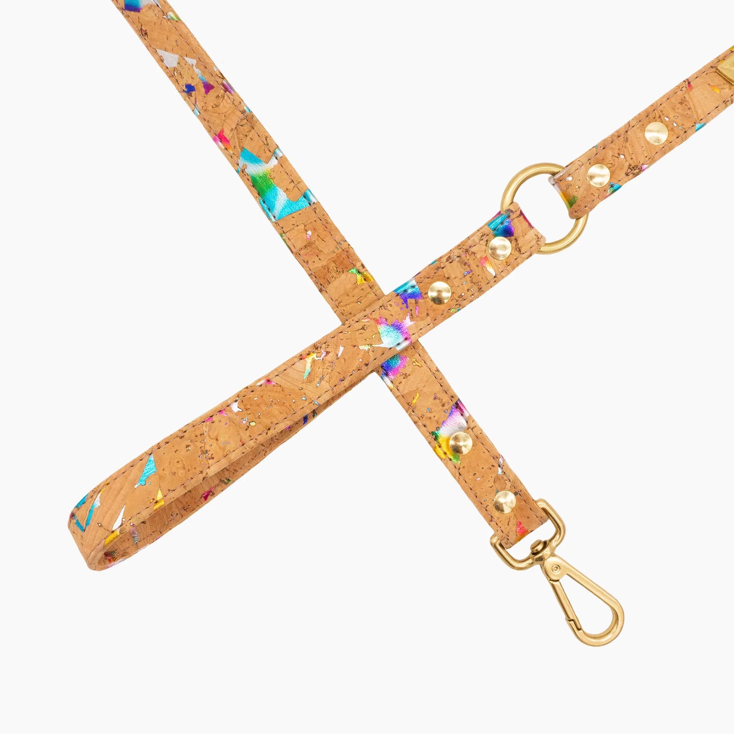 Rainbow Pride Cork Leather Leash