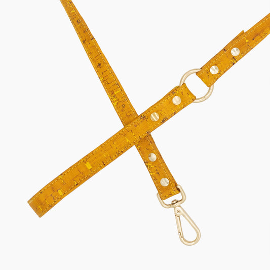 Honey Yellow Cork Leather Leash