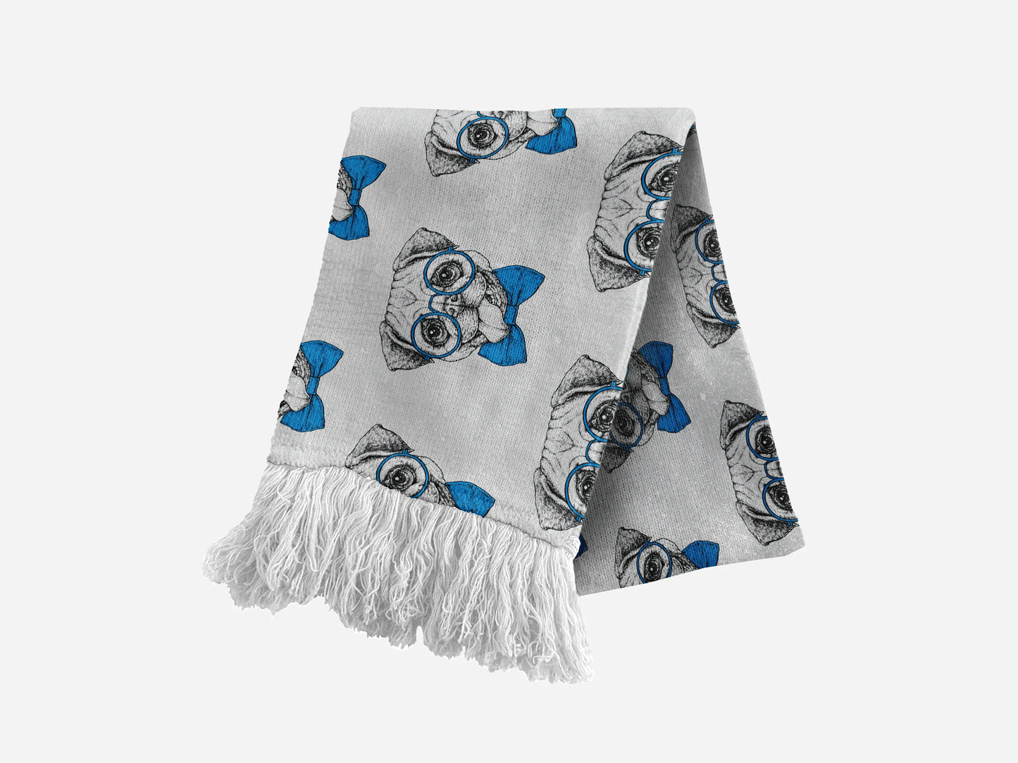 Smartie Pants Pug Luxury Turkish Scarves