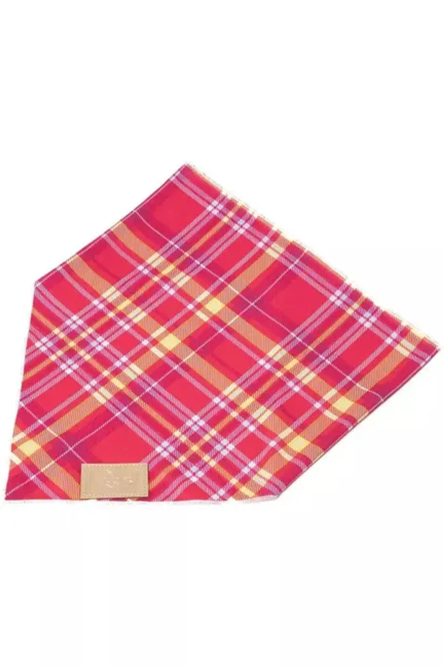 Wine Plaid Dog Bandana