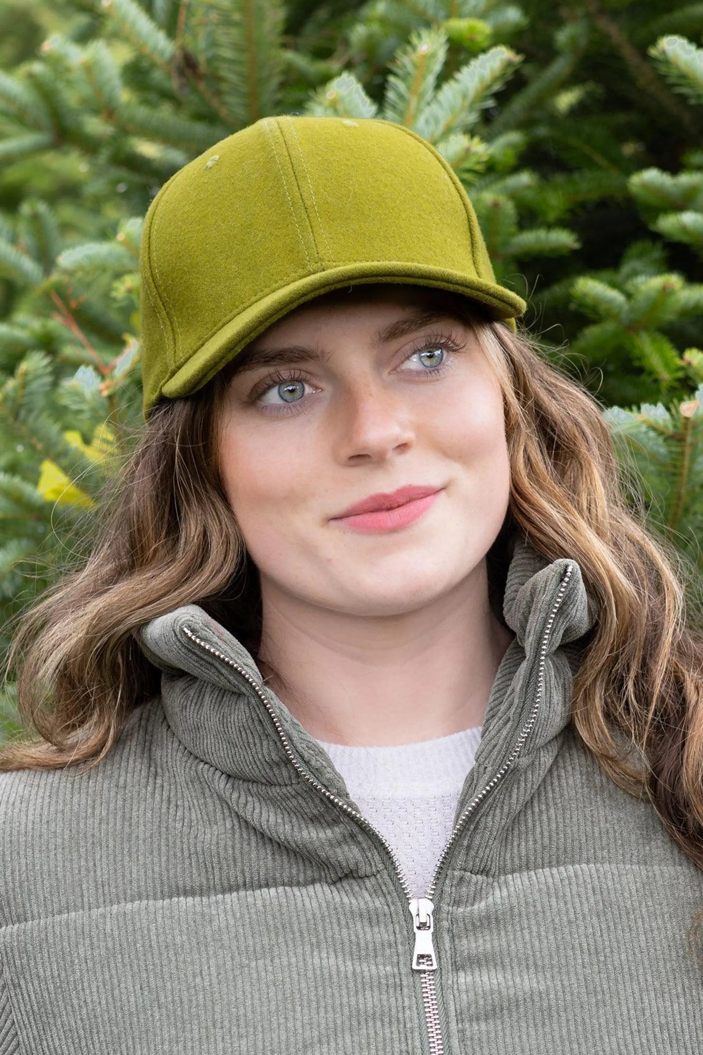 Mossy Pine Wool Baseball Cap