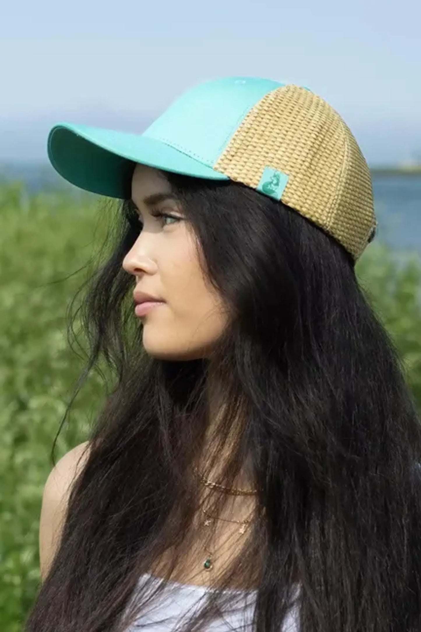 Island Vibes Baseball Cap with Raffia