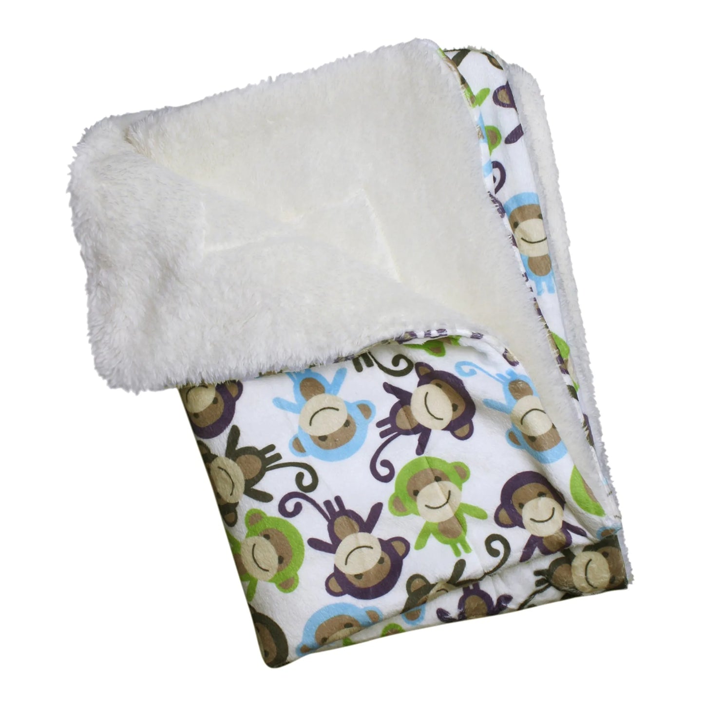 Ultra Soft Minky/Plush Monkey Blanket