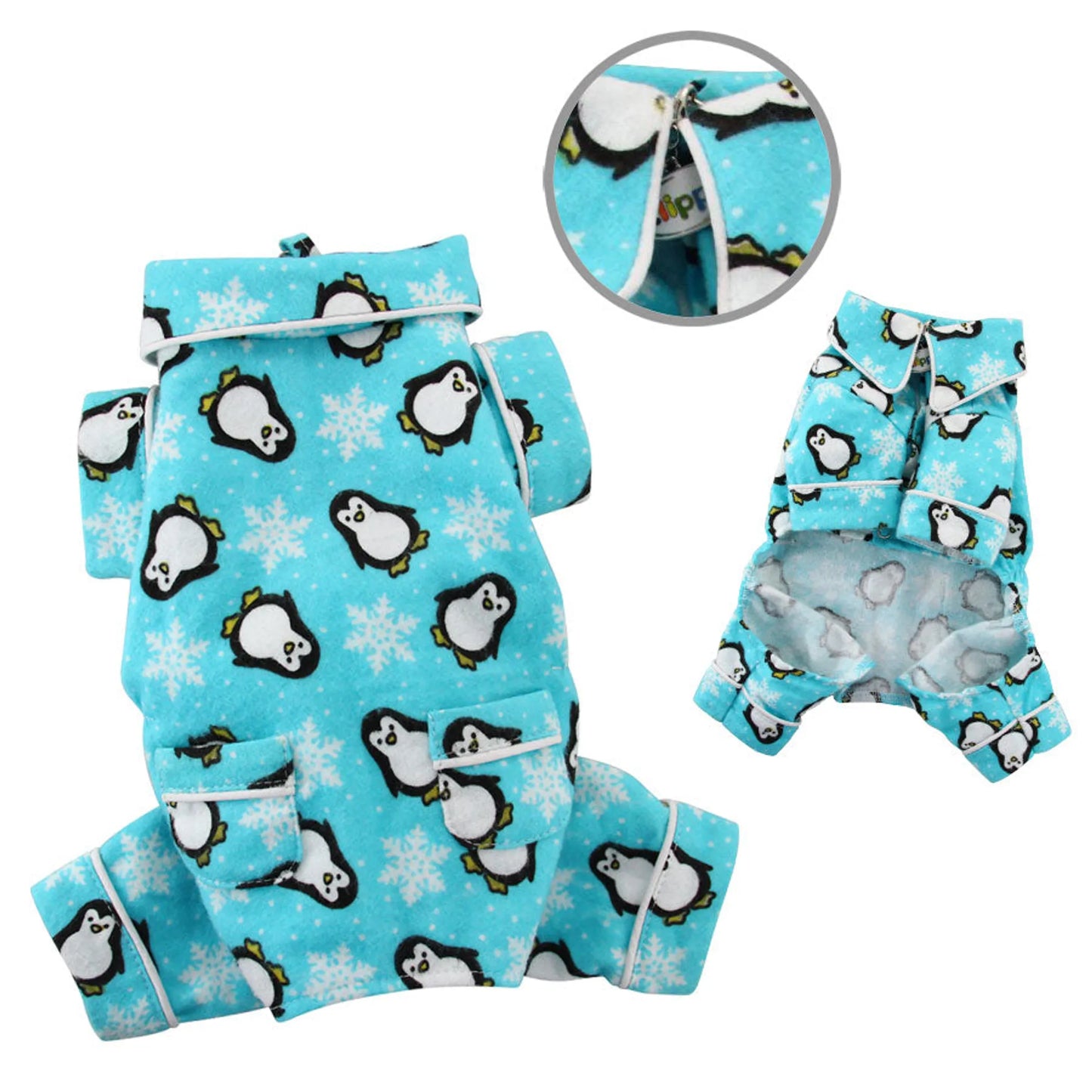 Penguins & Snowflake Flannel PJ with 2 Pockets