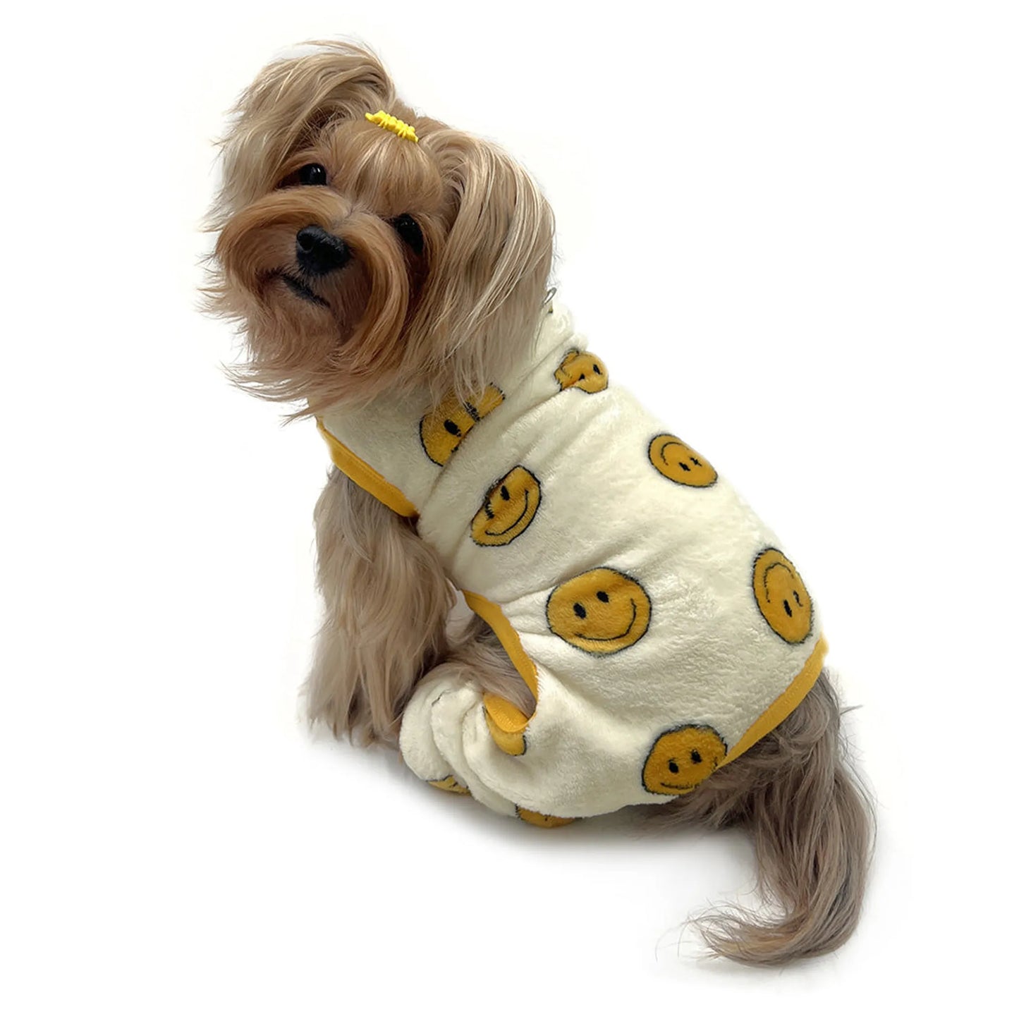 Ultra Plush Happy Face Front Sleeveless Pajamas