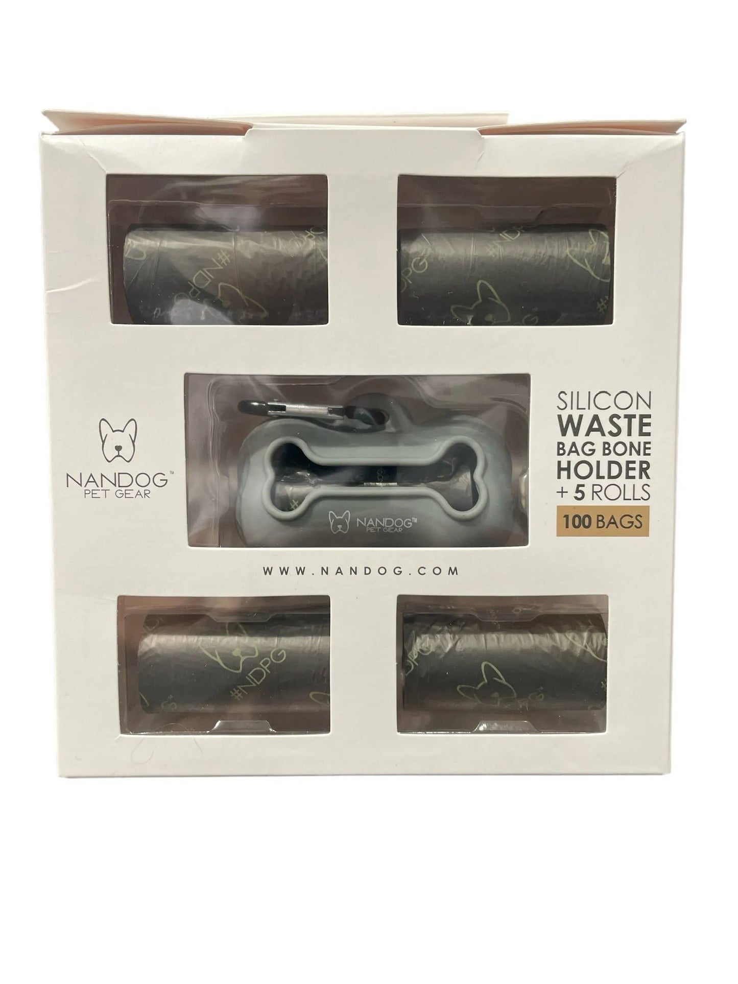 NANDOG Silicon Waste Bag Bone Holder Kit +5 Rolls