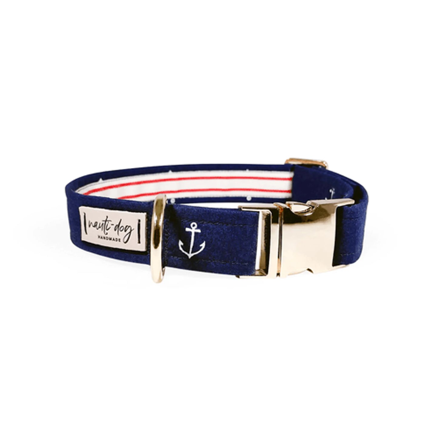 Anchors Away Nautical Buckle & Martingale Dog Collar - Pack Of: 1