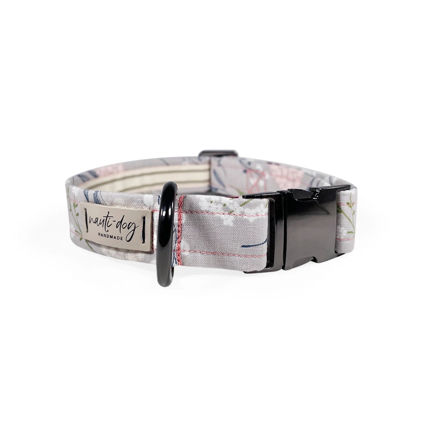 Elderberry Silver Fall Mod Floral Buckle & Martingale Dog Collar - Pack Of: 1