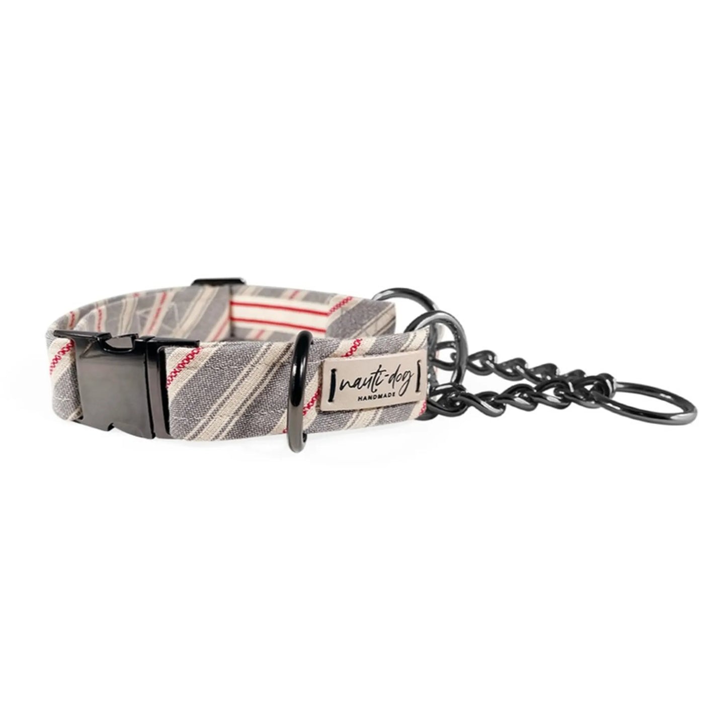 Liberty Patriotic American Woven Stripe Buckle & Martingale Dog Collar - Pack Of: 1