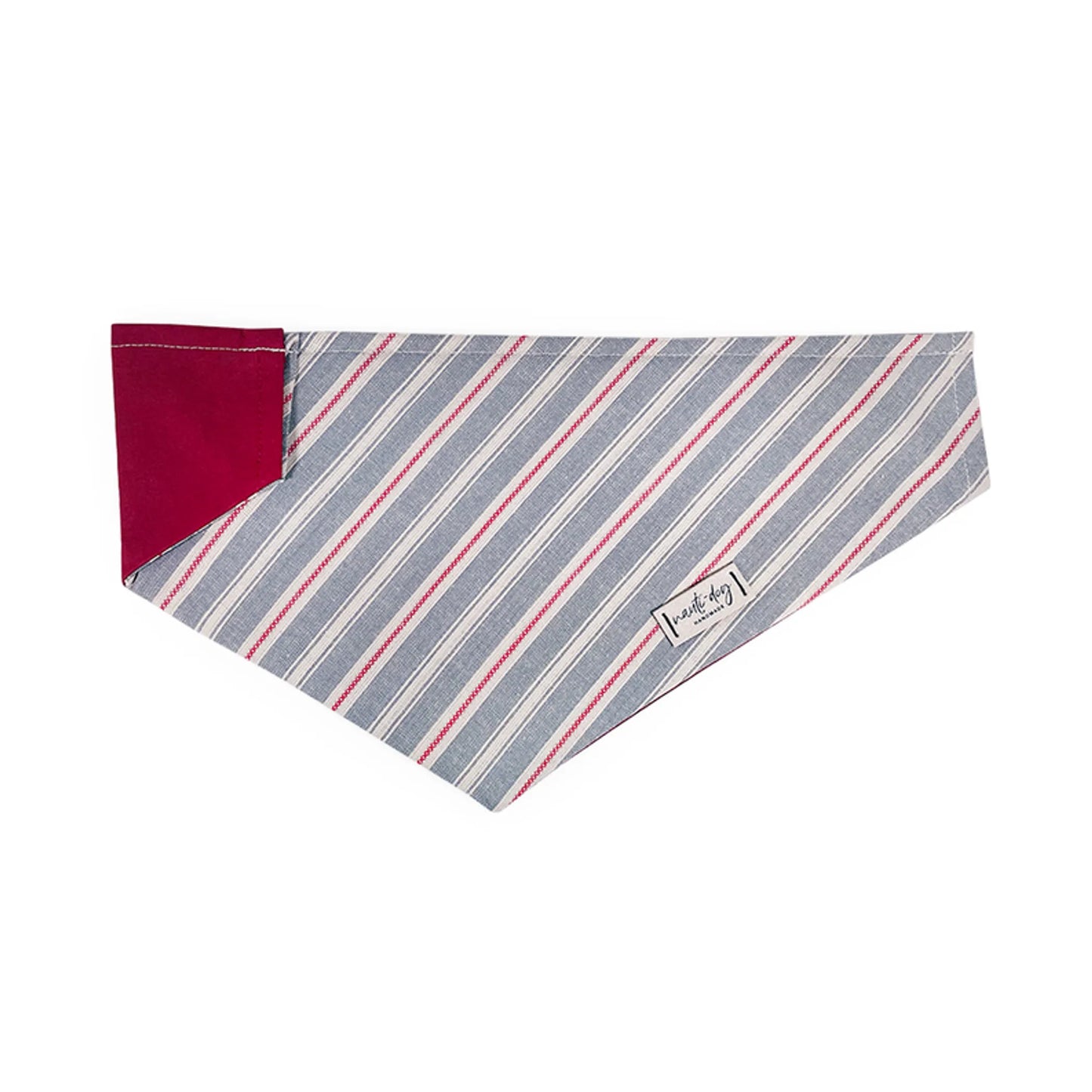 Liberty Patriotic American Woven Stripe Over-the-Collar Dog Bandana