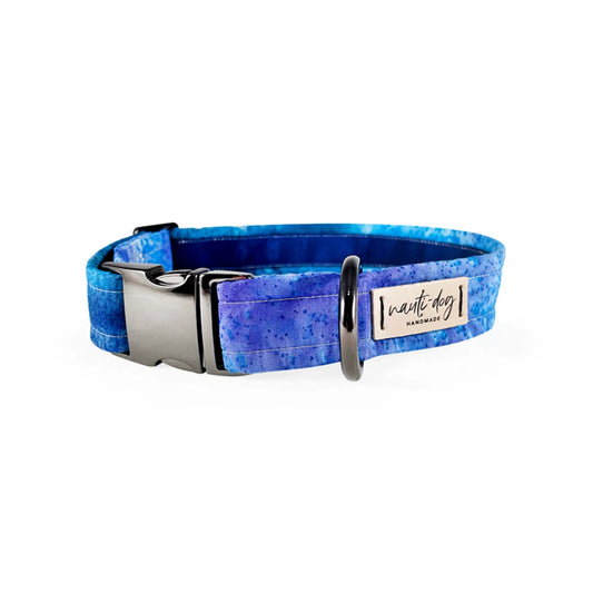 Surf Hand-dyed Batik Blue & Purple Bubble Buckle & Martingale Dog Collar - Pack Of: 1