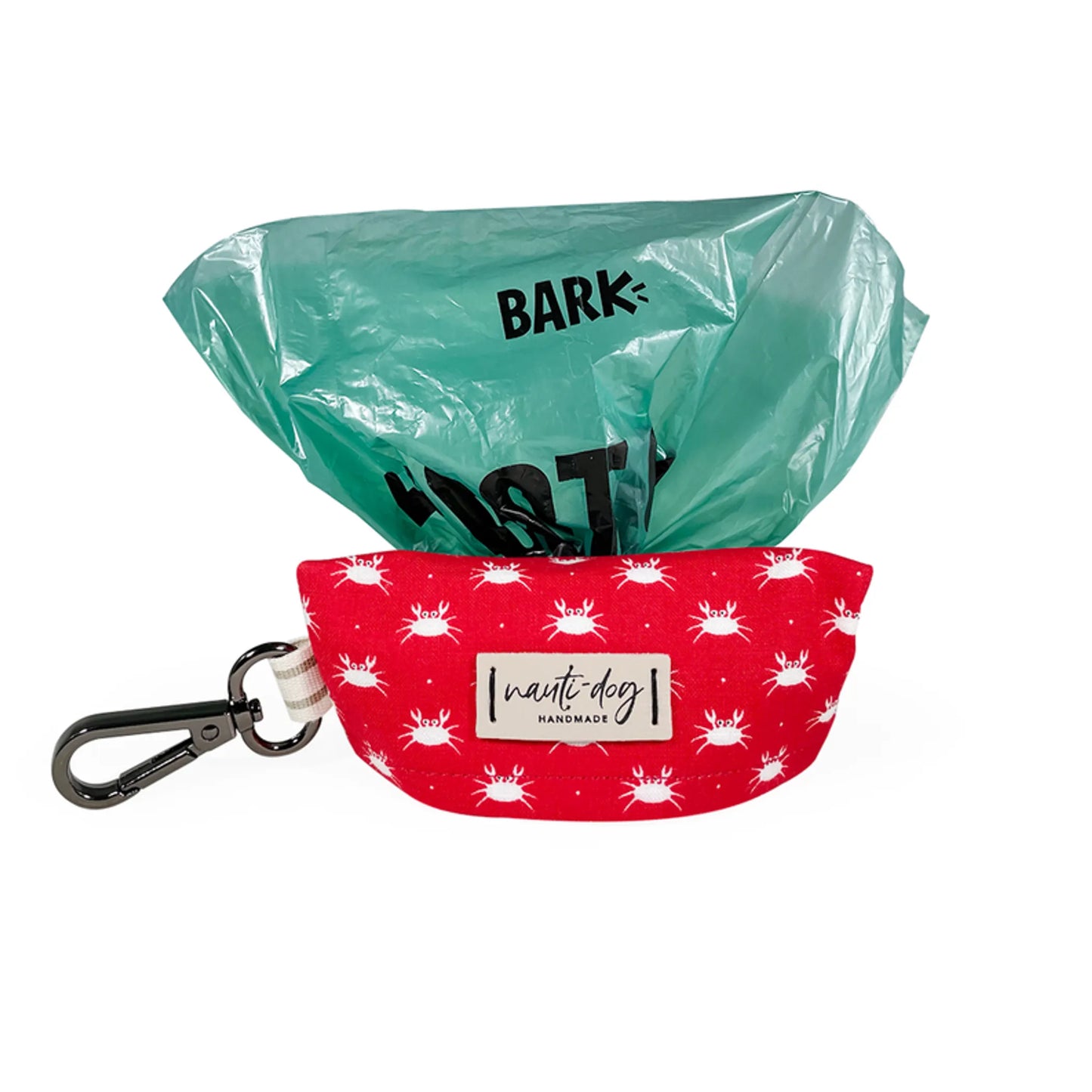 Crabby Red Maryland Crab Coastal Dog Waste Poop Bag Dispenser