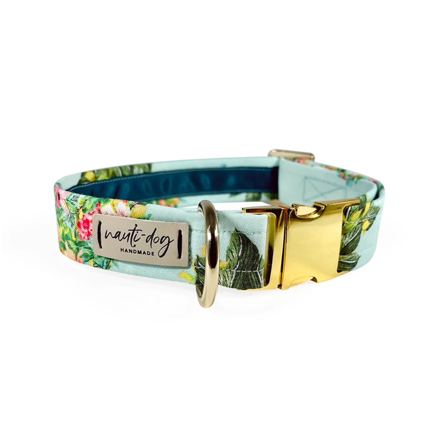 Pina Tropical Floral Pineapple Buckle & Martingale Dog Collar - Pack Of: 1