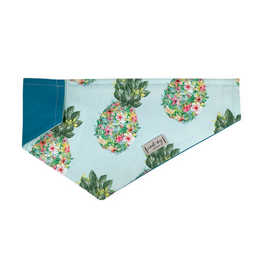 Pina Tropical Floral Pineapple Over-the-collar Dog Bandana