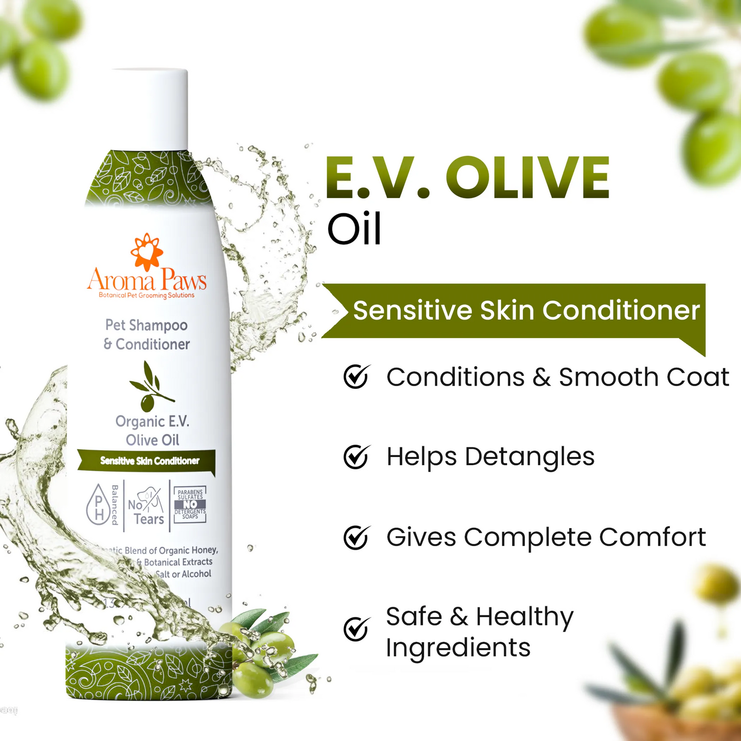 13.5 Oz. Shampoo Organic Olive Oil