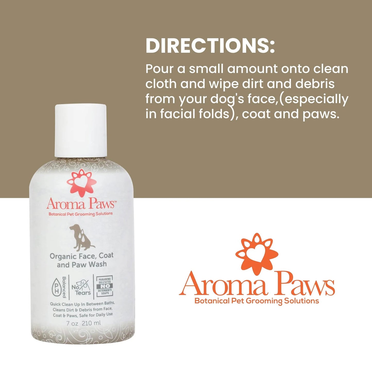 7 Oz. Organic Face, Coat & Paw Wash