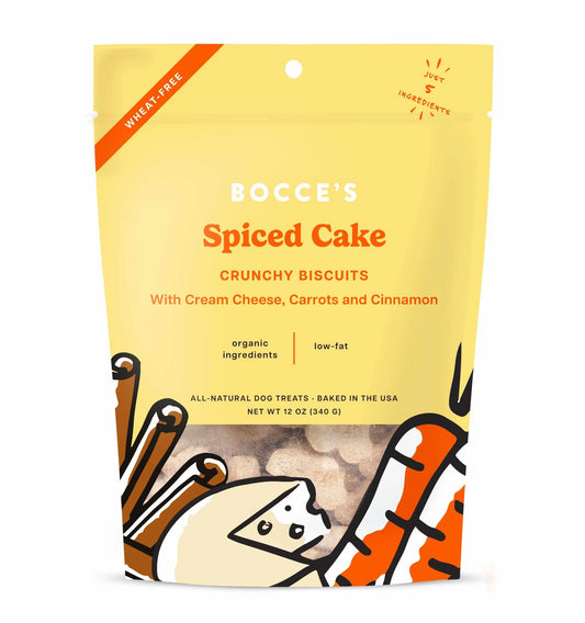 Bocce's Bakery Spiced Cake Small Batch Biscuits Dog Treats 12oz