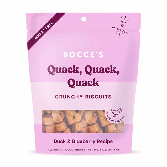 Bocce's Bakery Quack Quack Quack Biscuit Bags Dog Treats 5oz