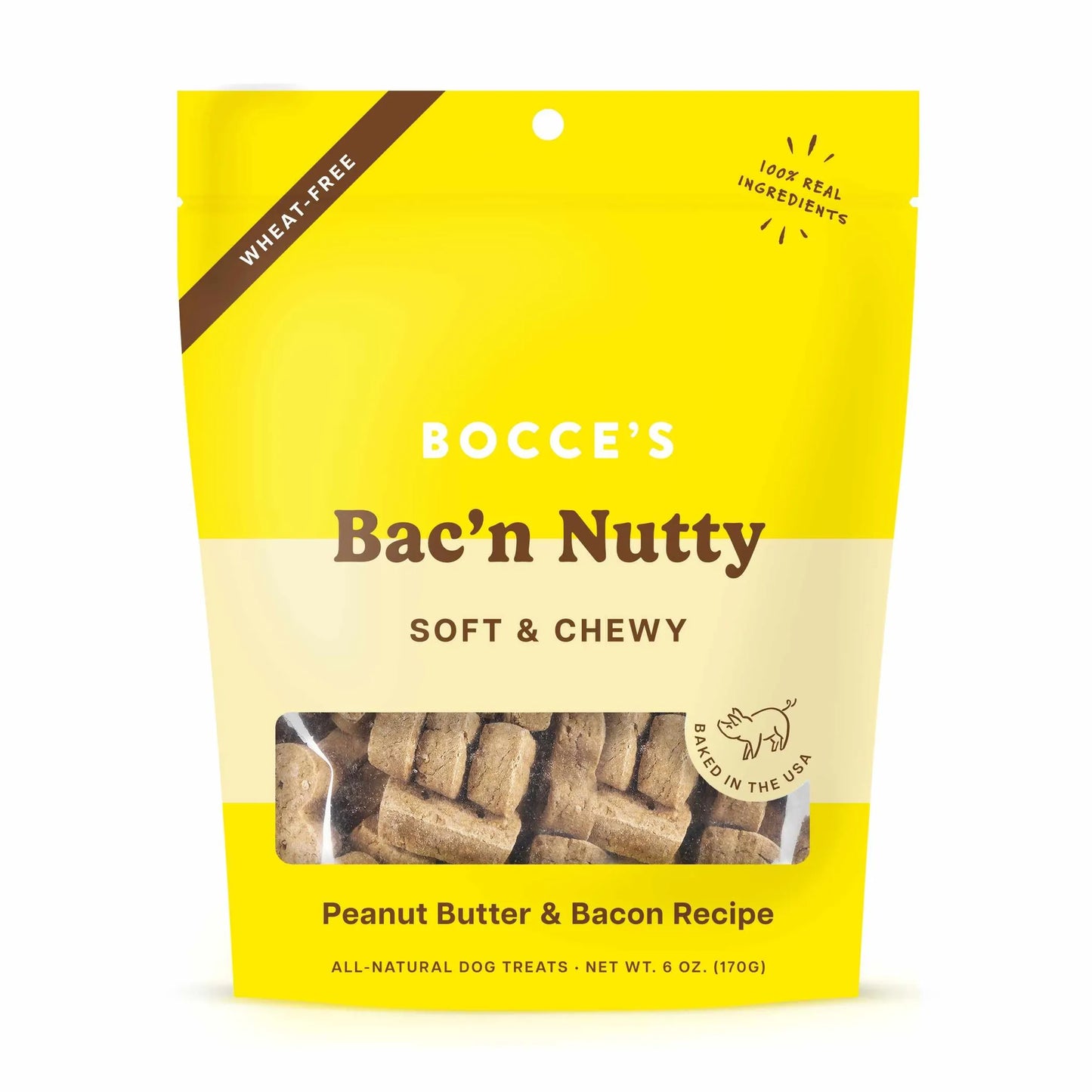 Bocce's Bakery Bac'N Nutty Soft & Chewy Dog Treats 6oz