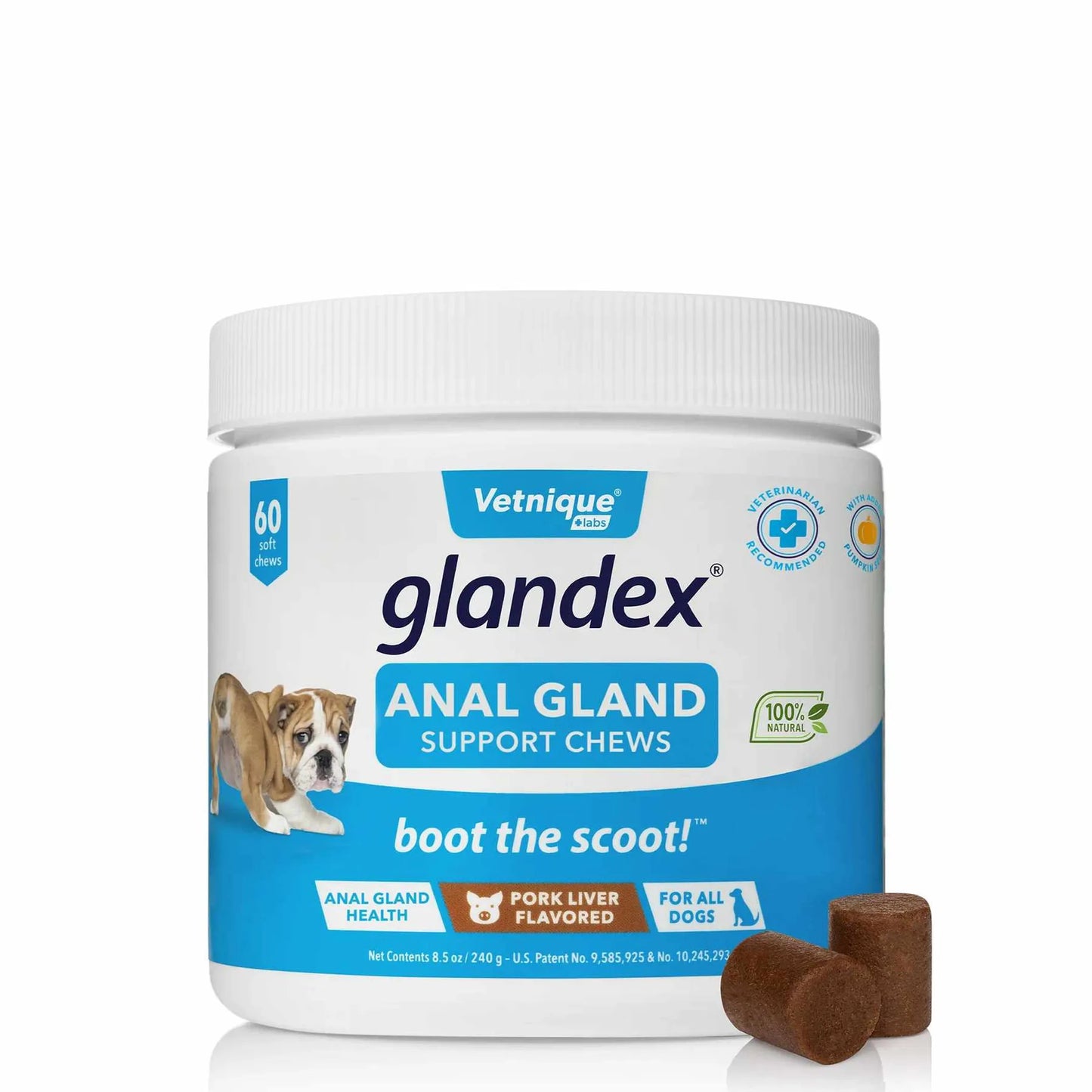 Glandex Pork Liver Soft Chews  Jar