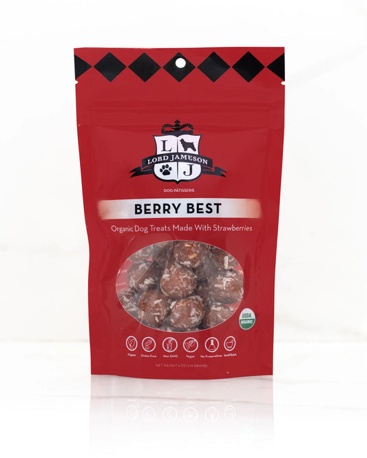 Lord Jameson Berry Best Organic Soft & Chewy Dog Treats 6oz