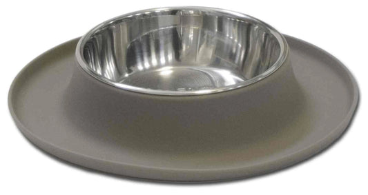 Messy Mutts Single Silicone Feeder Grey XL