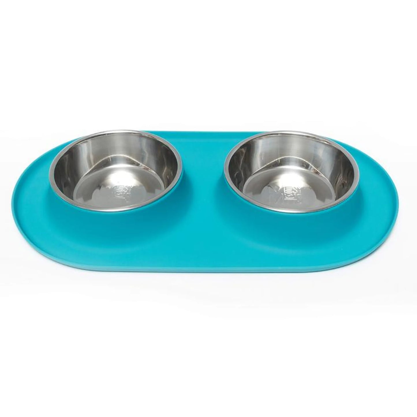 Messy Mutts Double Silicone Feeder with Stainless Bowls