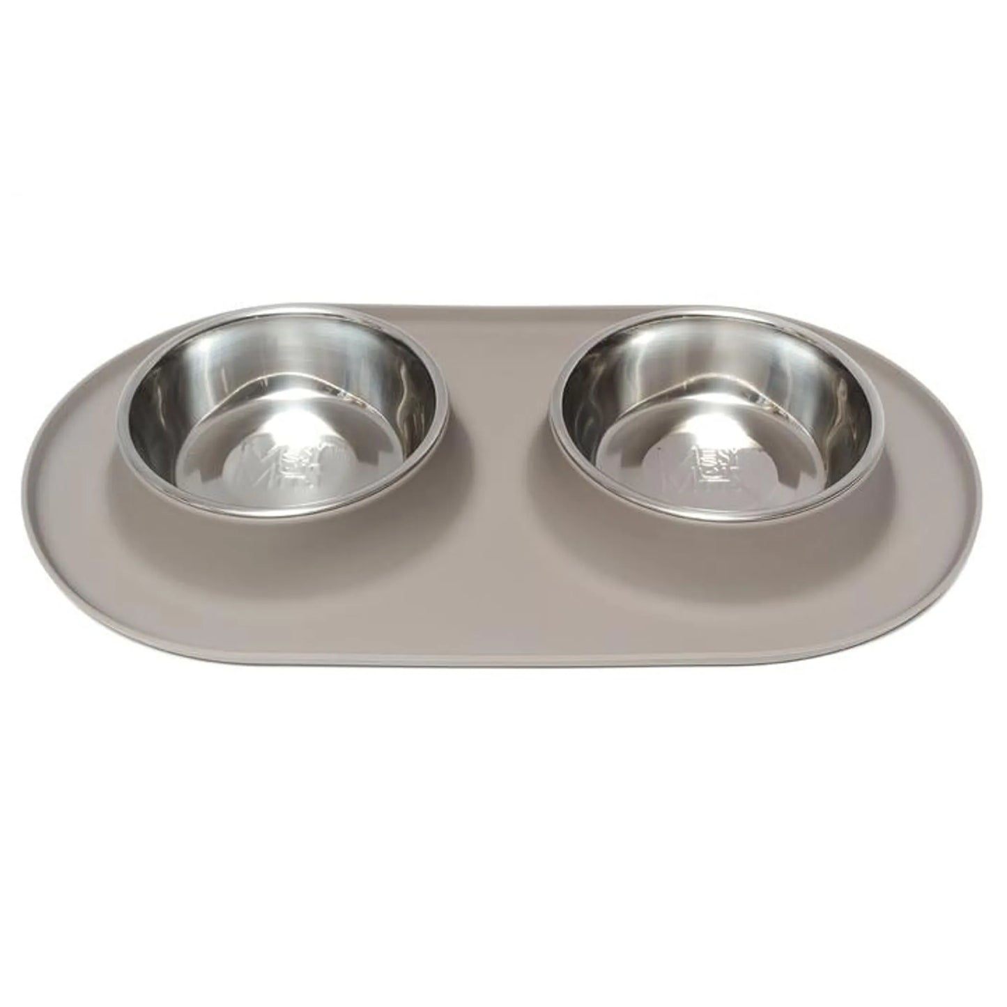 Messy Mutts Double Silicone Feeder with Stainless Bowls