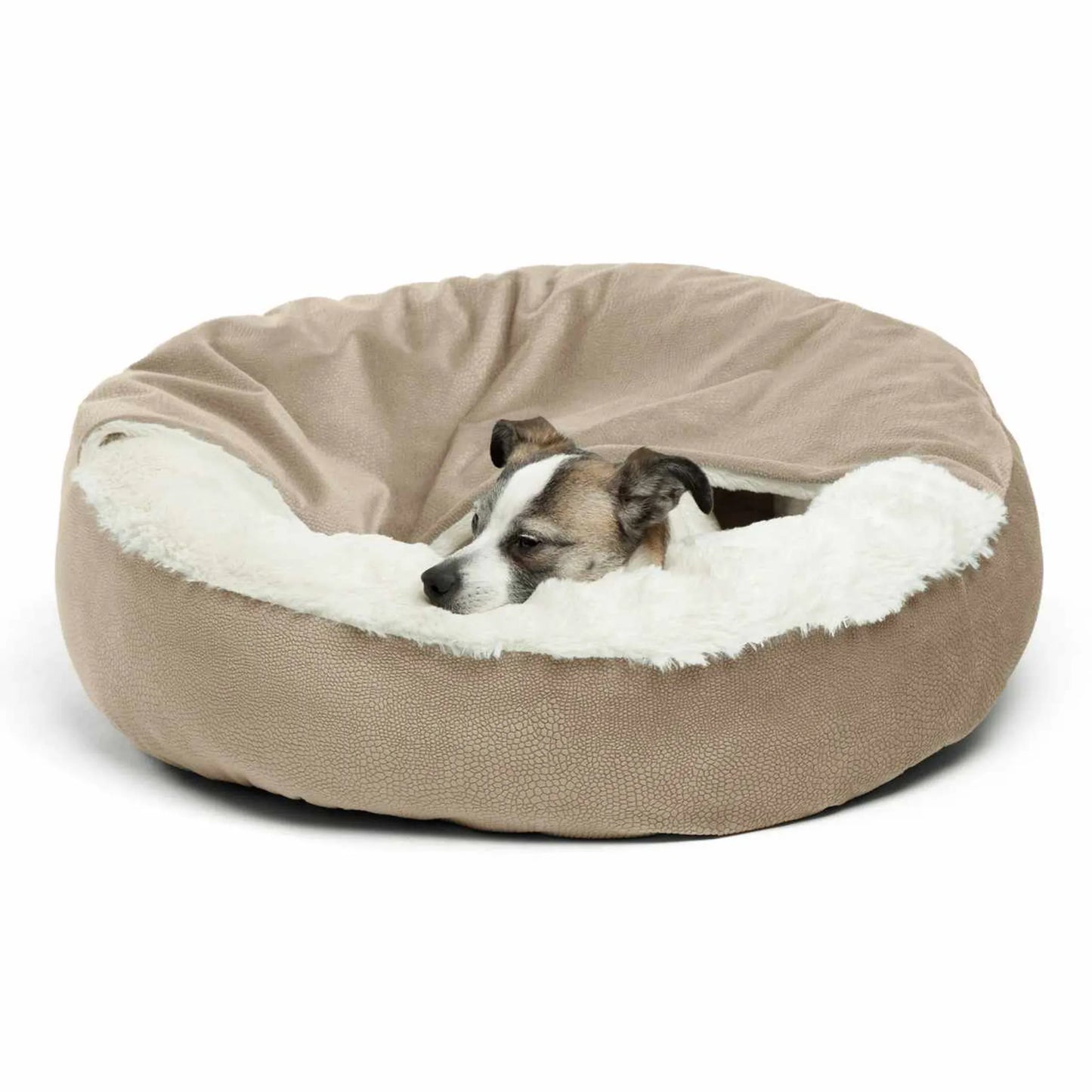 Best Friends by Sheri Cozy Cuddler Ilan Cat & Dog Bed Taupe 24x24