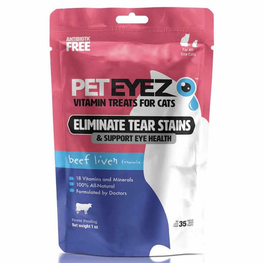 Pet Eyez Vitamin Treats for Cats Beef Liver Formula 1oz