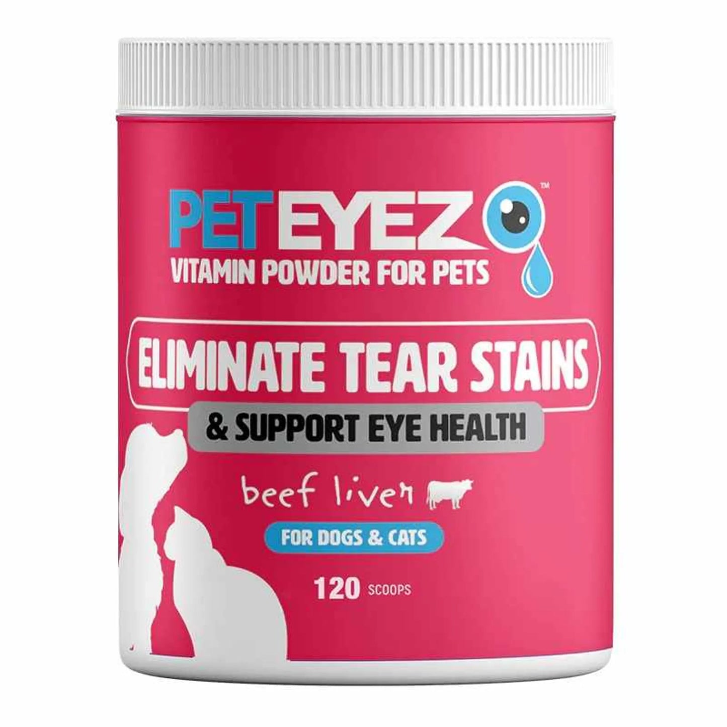 Pet Eyez Vitamin Powder for Dogs & Cats Beef Liver 120 Scoops