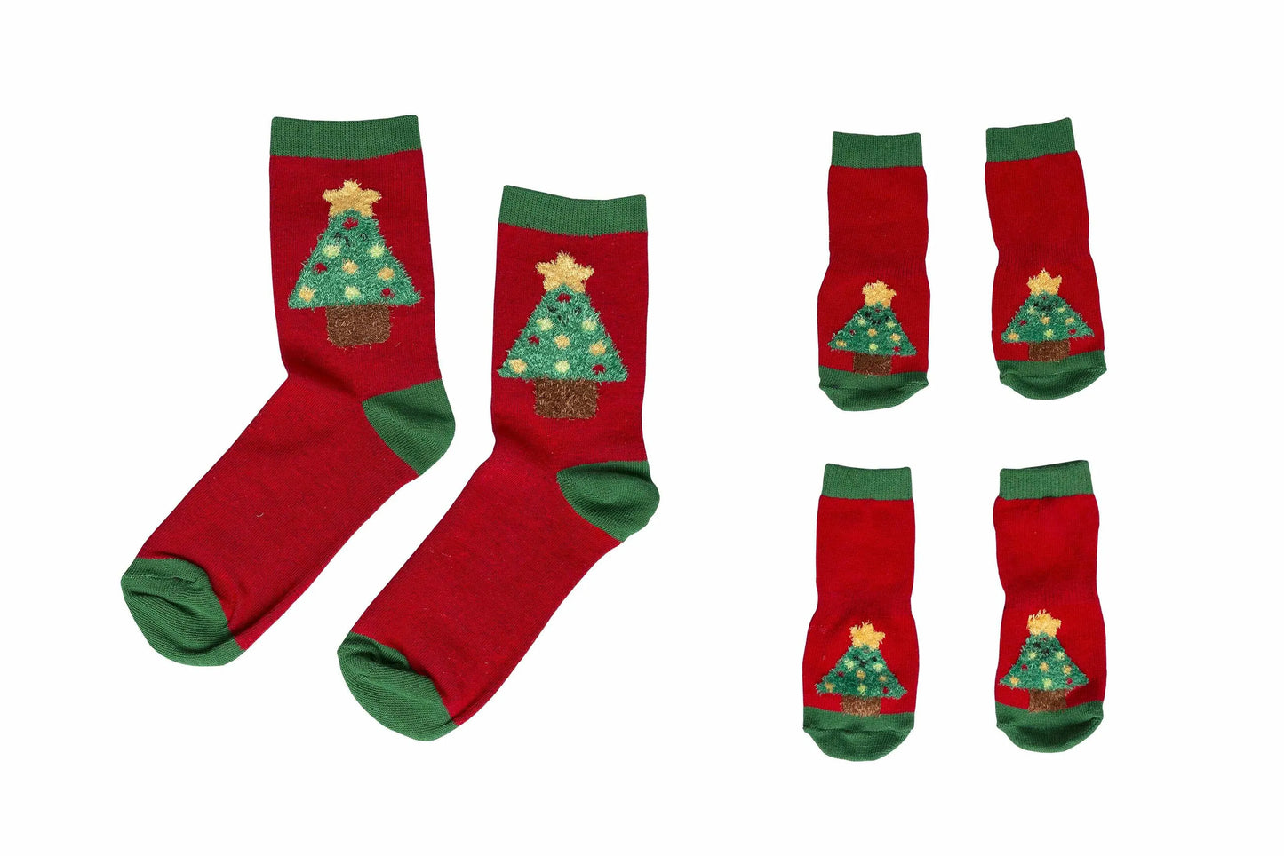 Pearhead Holiday Tree Human and Dog Sock Set 2pc