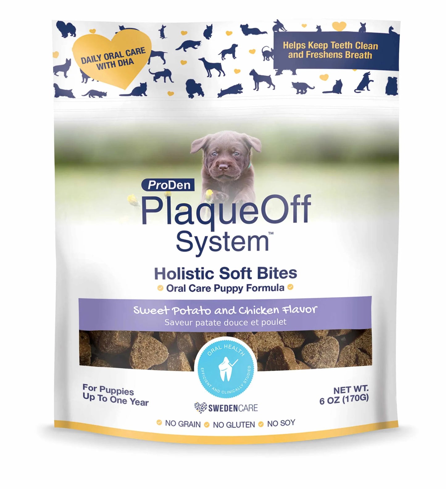 PlaqueOff Holistic Soft Bites - Oral Care Puppy Formula