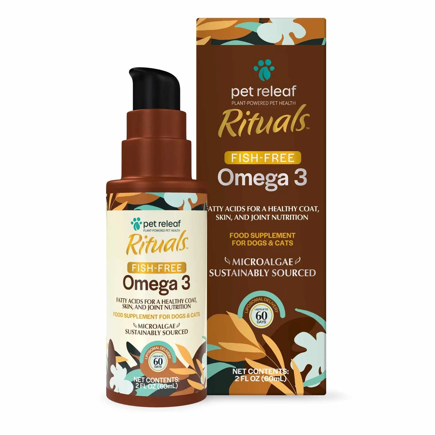 Pet Releaf Rituals Omega 3 Algae 2 oz pump